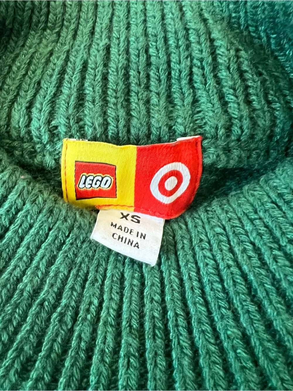 Lego Men's Forest Green Bobble Knit Crewneck Sweater